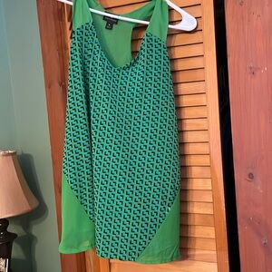 Women’s dressy green/blue tank top size medium